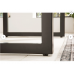 Rustic Industrial Solid Wood Dining Table / Desk / Work Table - Chunky Timber / Steel Legs (Square Legs) - 1.5m (150cm) / 1.8m (180cm) / 2m(200cm) c/w Black Square Box Legs x 2 4-8 Persons - WAVEY LIVE EDGE